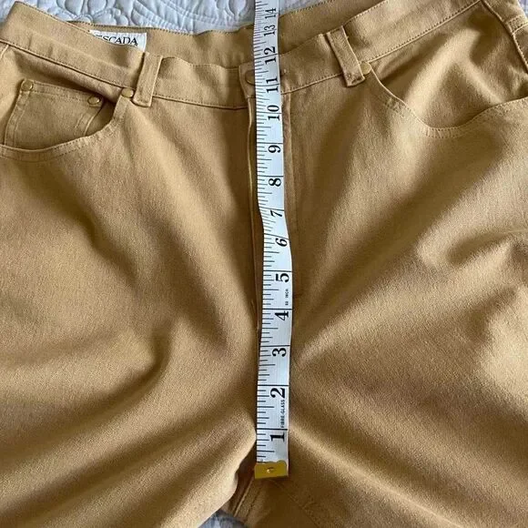 Escada Sport Women’s Yellow Stretchy Jean Pants size 12-14 - Picture 12 of 16